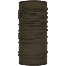 Buff komin chusta wełna merino Lightweight solid bark khaki