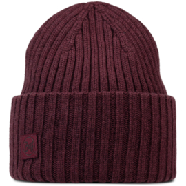 Czapka Buff Knitted Beanie z wełny Merino Erviny Maroon