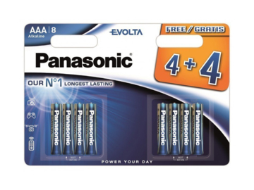 Bateria Panasonic Evolta AAA LR03 kpl. 8 sztuk