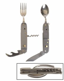 Niezbędnik turystyczny Mil-Tec 6w1 nóż widelec łyżka otwieracz