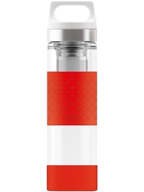 Termos SIGG szklany z sitkiem red 0.4 l