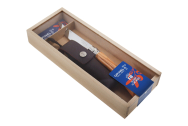 Nóż Opinel Slim Olive No.10 + etui w pudełku 