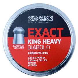 Śrut JSB Diabolo Exact King Heavy kal. 6,35 300 sztuk