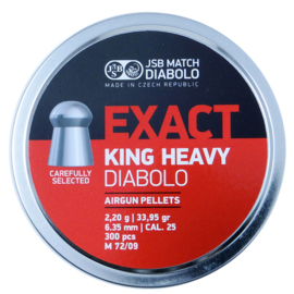 Śrut JSB Diabolo Exact King Heavy kal. 6,35 300 sztuk